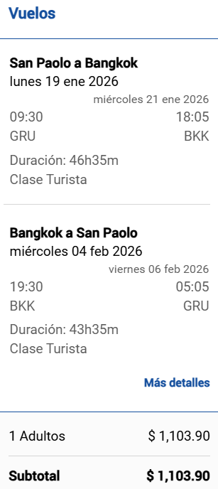vuelos a bangkok