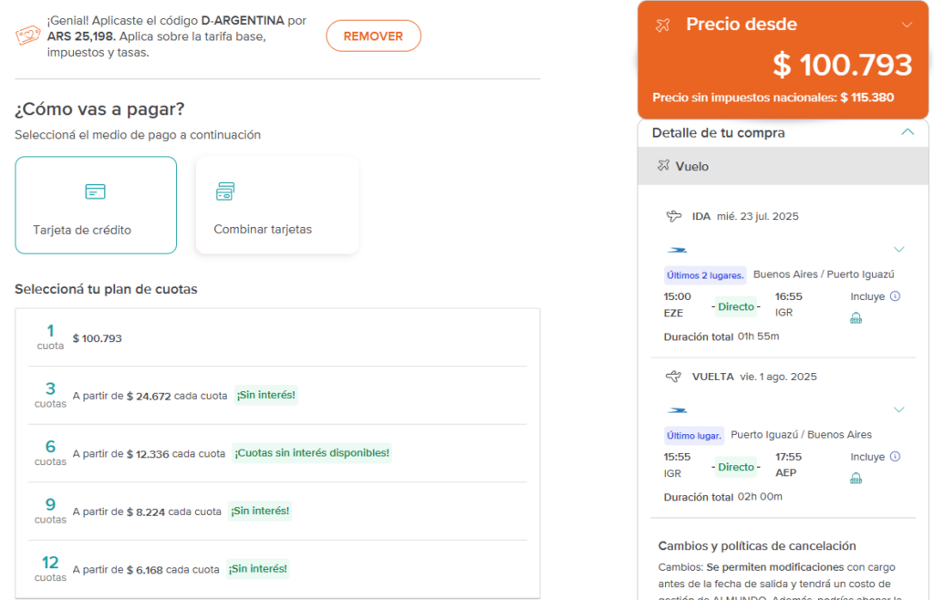 Argentina para Vacaciones de Invierno