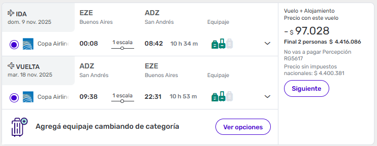 ¡Ojota! 🫢 PAQUETAZOS a San Andrés con Carry On a partir de U$D 