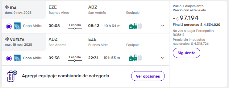 ¡Ojota! 🫢 PAQUETAZOS a San Andrés con Carry On a partir de U$D 