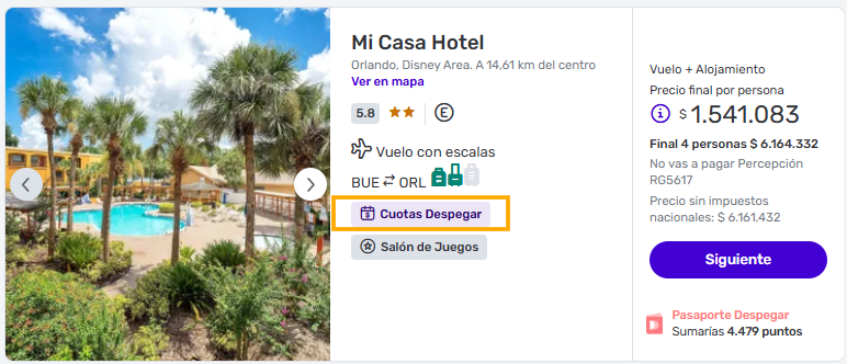 Vacaciones de Verano en Orlando Paquetes Familiares en Hoteles cerca de los Parques Cuotas
