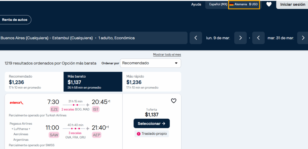 Estambul desde Buenos Aires