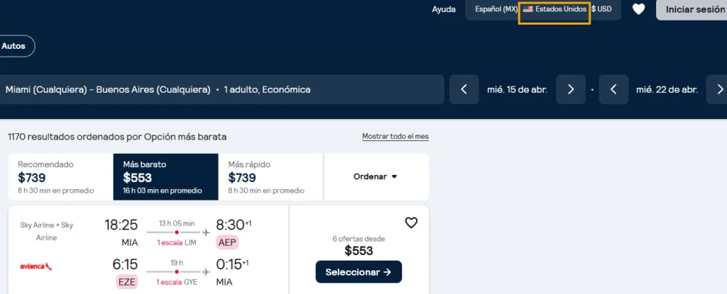 Vuelos a Buenos Aires desde Miami