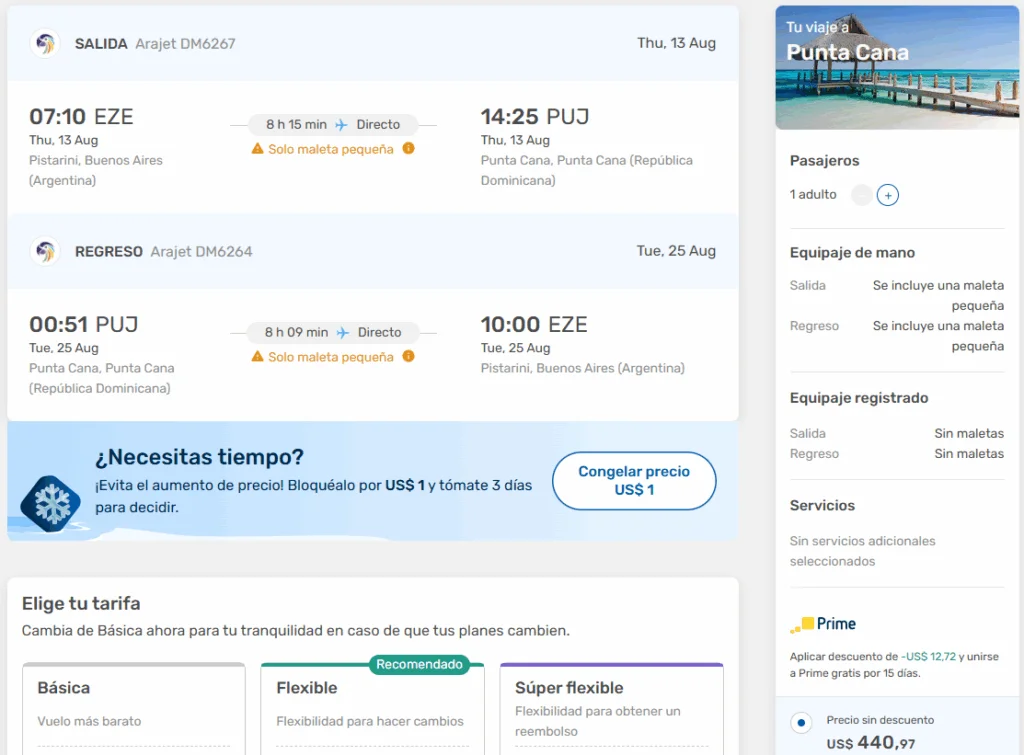 punta Cana Regalado Vuelos Directos desde Buenos Aires