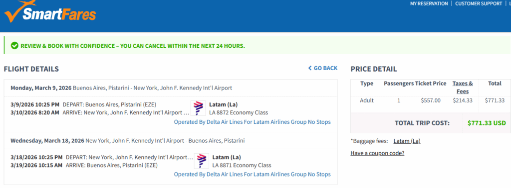 Nueva York Directo con Carry On desde Buenos Aires