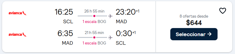 Madrid con Carry On desde Santiago de Chile