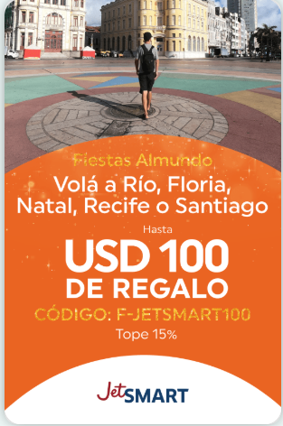 vuelos a Río de Janeiro, Florianópolis, Recife, Natal o Santiago de Chile